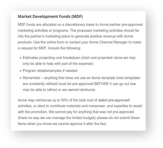 marketing development funds