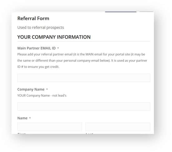 deal registration partner forms