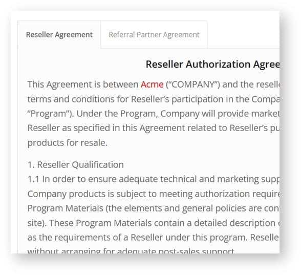 partner agreement